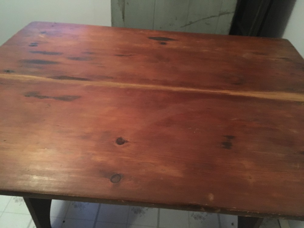 Primitive Vintage Old Solid Pine Tilt Top Bench-Table Rustic Farm Country