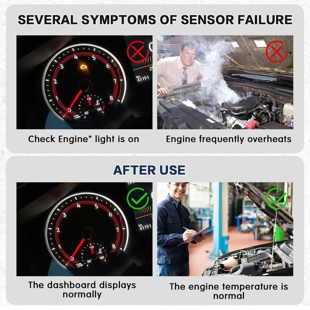 Radiator Coolant Fan Switch, Water Temperature Sensor, Engine Coolant Tempera...
