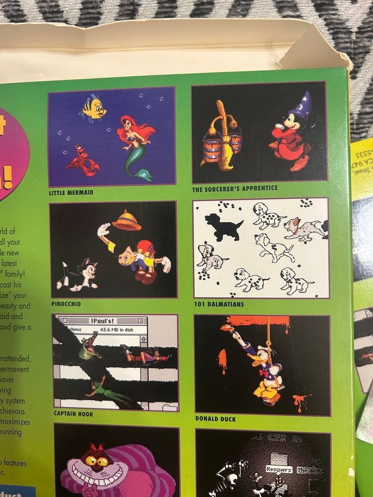 Disney Collection Screen Saver Macintosh 4-Disk Set w/ Box Berkeley Systems