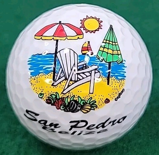 San Pedro Belize Logo Golf Ball
