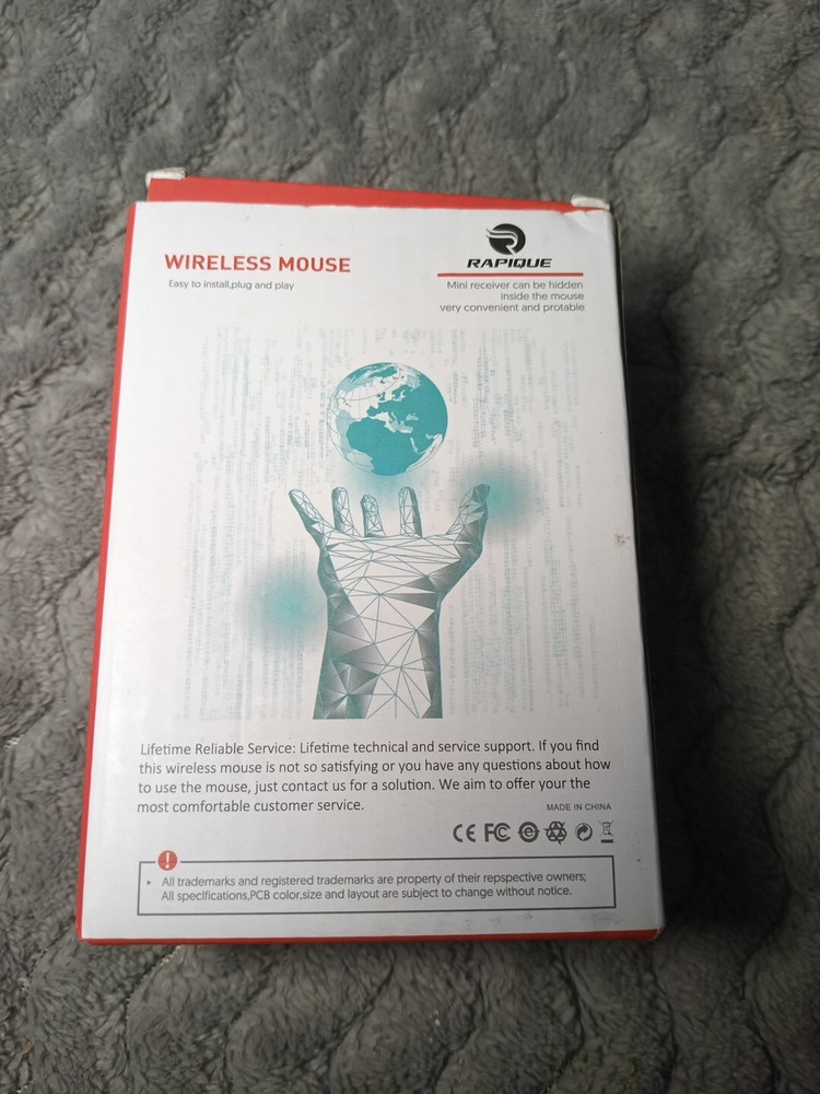 RAPIQUE Bluetooth Wireless Mouse Rechargeable Multi-DeviceTri-Mode, Black