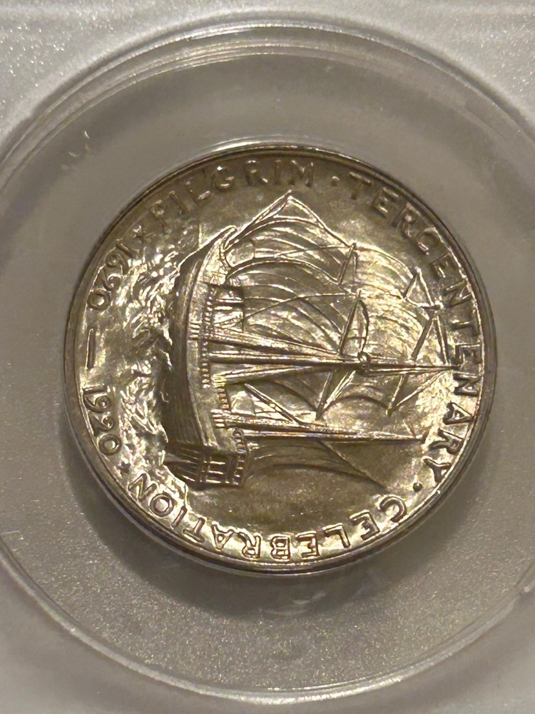 1920 Pilgrim Silver Half Dollar ANACS MS62