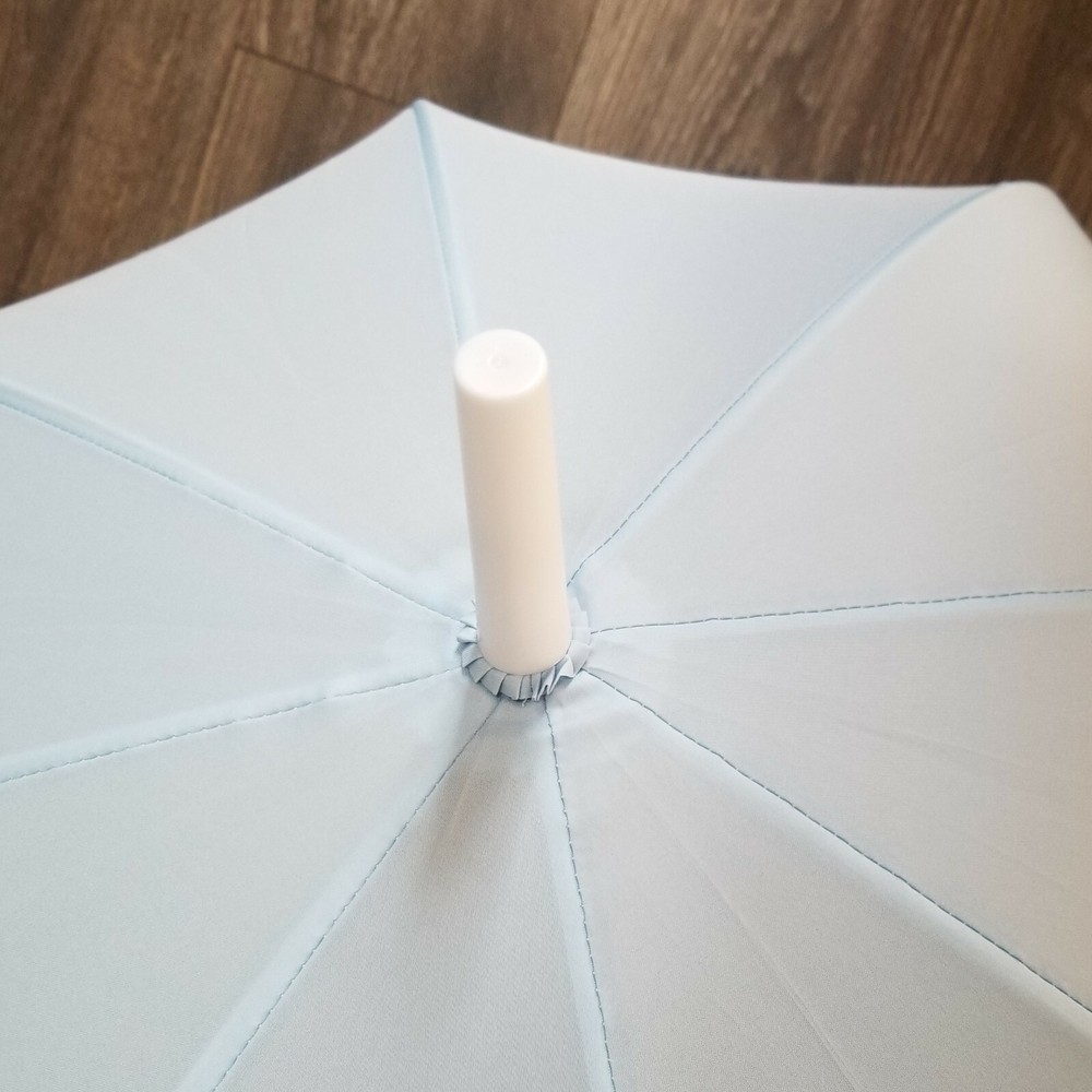Marc Jacobs DAISY Umbrella Large Rain Daisy Parfums Sky Blue White Handle Spring
