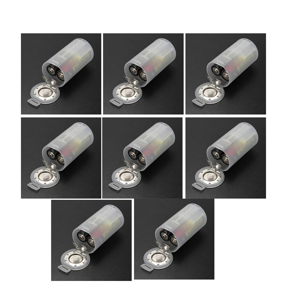 8PC 2 AA to D Size Battery Adaptor Holder Switcher Case Box Converter Supplies