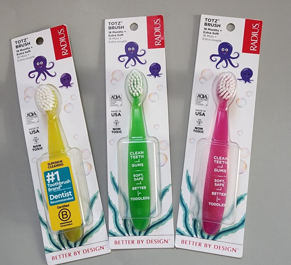 3-- Radius Totz Extra Soft Toothbrush   18+ months