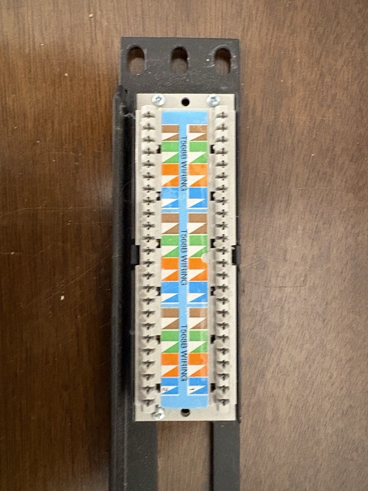 Ortronics Cat6 24-Port Patch Panel T568B Missing 13-18 Rack Mount