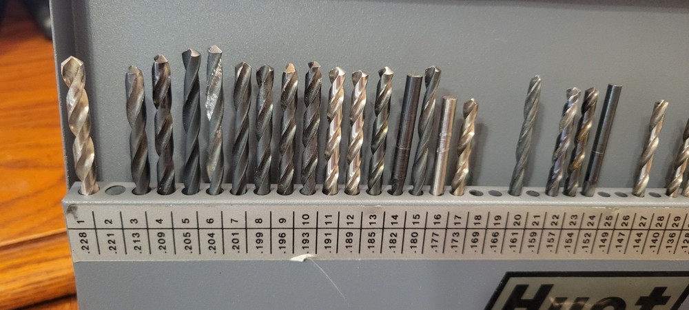 PARTIAL HUOT METRIC COMBINATION DRILL INDEX 92 ASSORTED HSS DRILL BITS