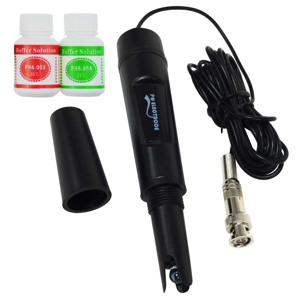 Durable pH Electrode BNC 3m Cable Buffer Solutions Water Meter Tester Aquarium