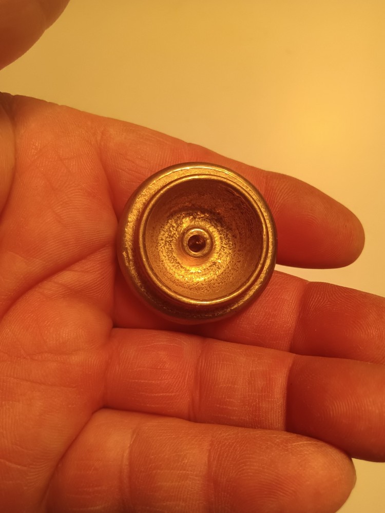 Two Vintage Solid Brass Threaded Rod Ends