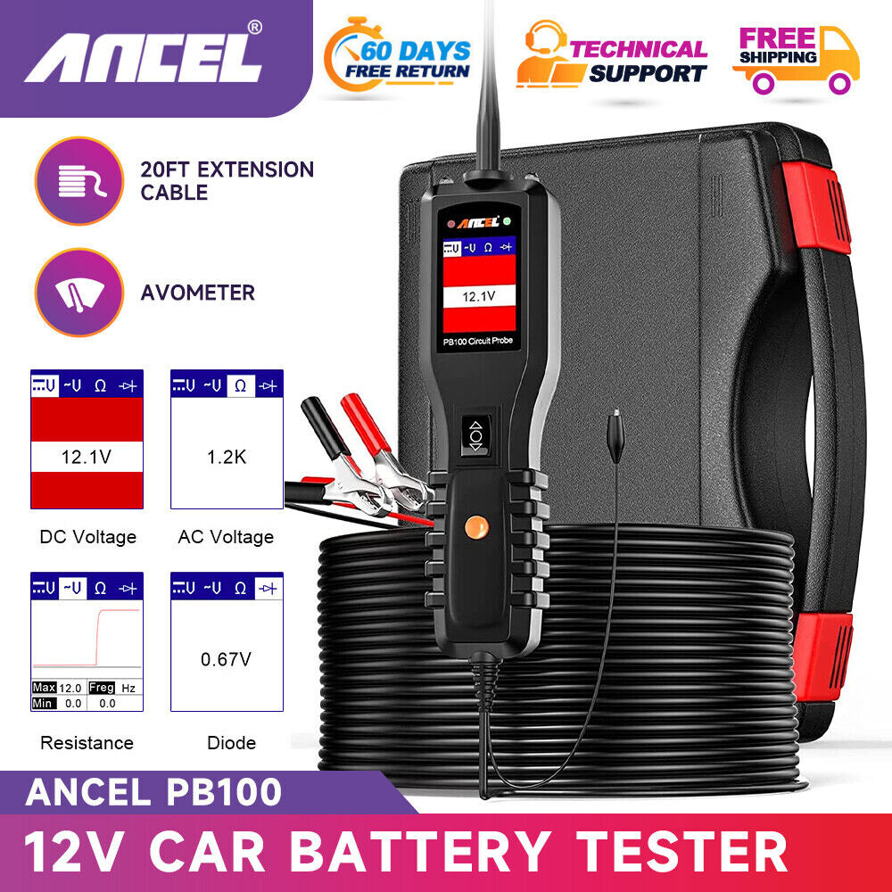 ANCEL PB100 Circuit Tester PowerScan Electrical System Diagnostic Tool 12V & 24V