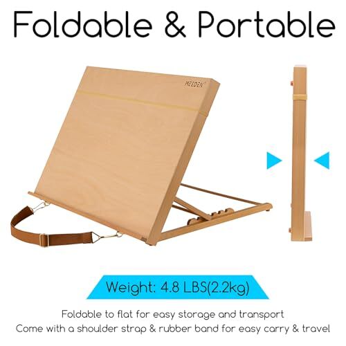 Desk Easel Adjustable Art Stand: 5-Position Drawing Easel - Portable Table A2
