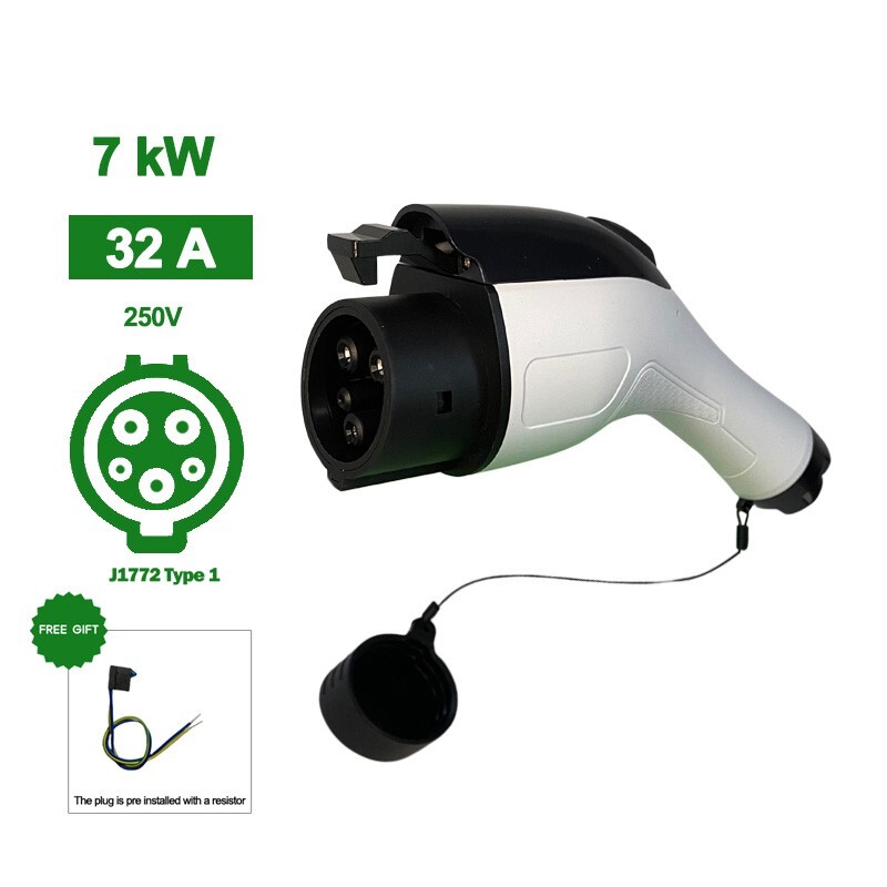 FITMPH Type1 EV Replacement Plug 32A 7kW Connector Level 2 Charging Cable Nozzle
