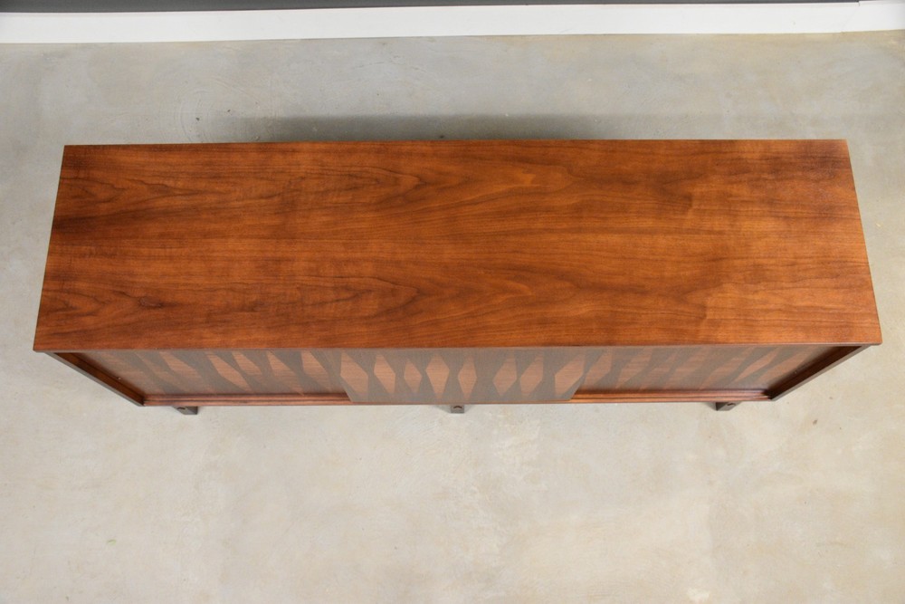 Refinished Walnut 72” Sideboard Credenza by Henredon Heritage