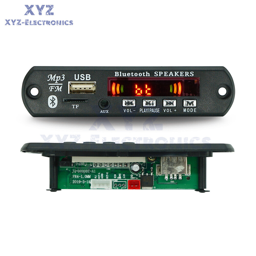Wireless Bluetooth DC12V MP3 WMA Decoder Board Audio Module USB TF Radio For Car