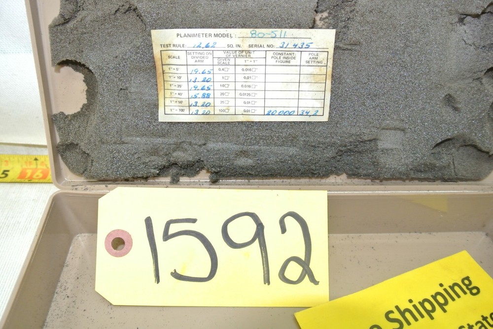 3 Machine Shop Tools Micrometer - Digital Caliper - Bruning Planimeter #80-511