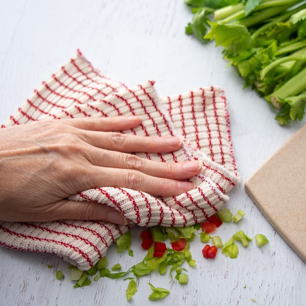 Rada Cutlery Textured Dishcloths Cotton Polyester Blend 2 Pack Multicolored