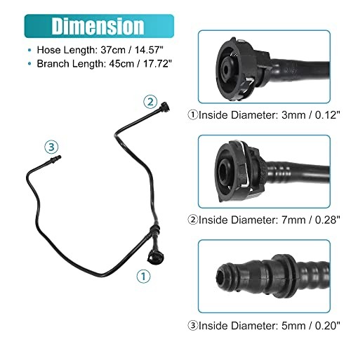 166-500-02-91 166-500-10-91 Coolant Breather Pipe Radiator Overflow Hose for