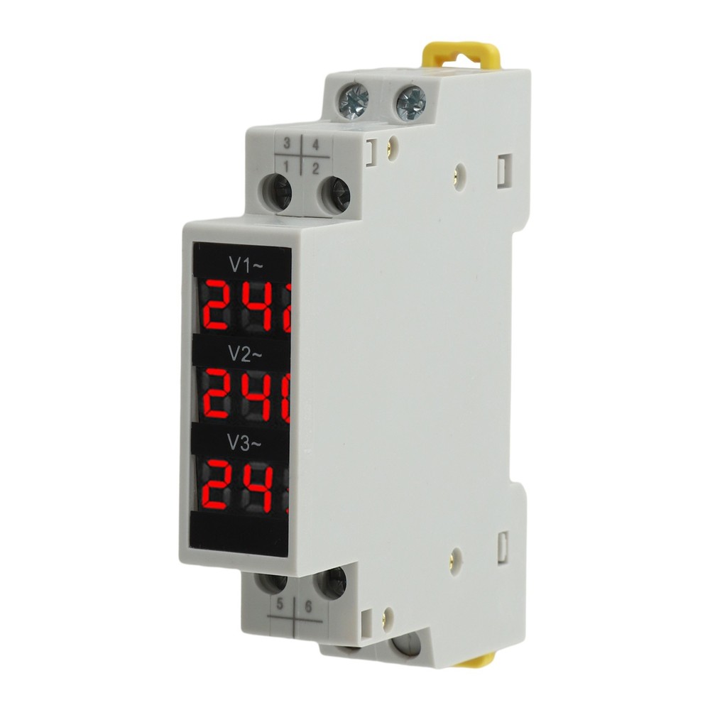 BV3R AC 50 500V Three Phase Digital Voltmeter For Din Rail Electrical Use