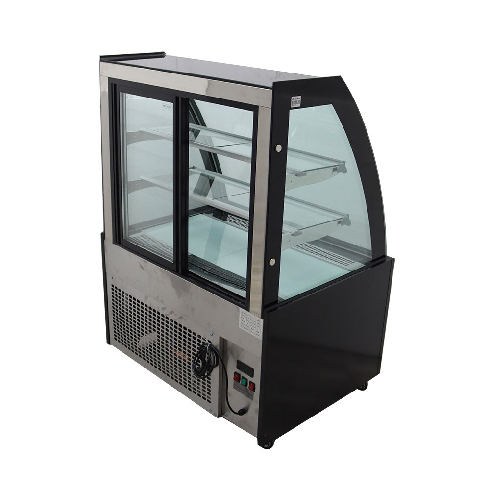 3 Layers Cake Showcase 220V Floor Refrigerated Cake Display Cainet Defogging