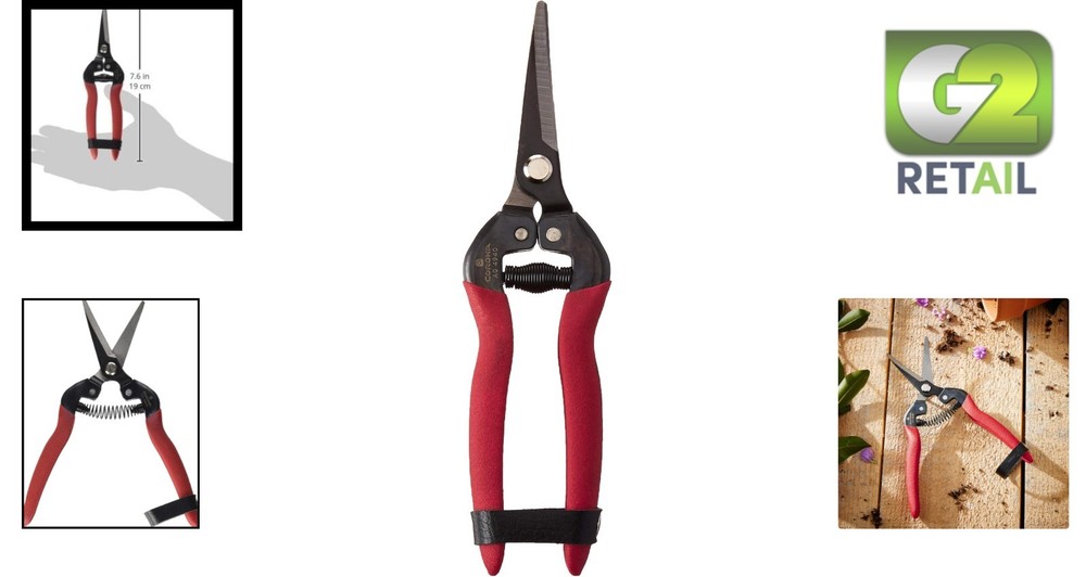 Lightweight Long Curved Snips for Efficient Grape Picking - 1-3/4 Inch Blades