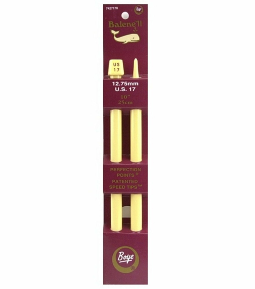 Boye Single Point Knitting Needles 10 Inch -Size 17