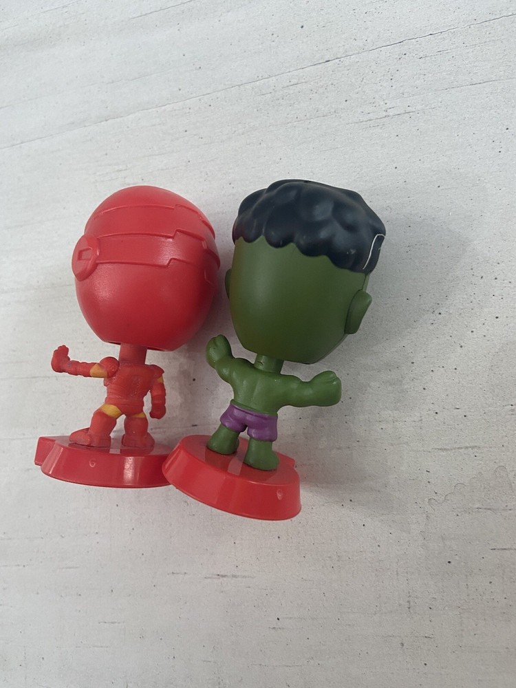 2014 Marvel Mini Bobble Heads IRON MAN Hulk Figure