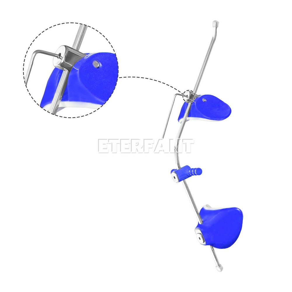 ETERFANT Dental Ortho Adjustable Forward Pull Face Headgear Single Bar Blue+Red