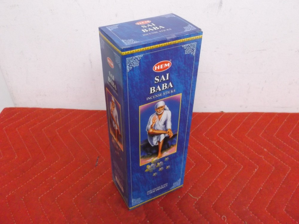 INCENSE STICKS HEM SAI BABA INDIA 6 HEX PACKS FULL CASE 120 COUNT