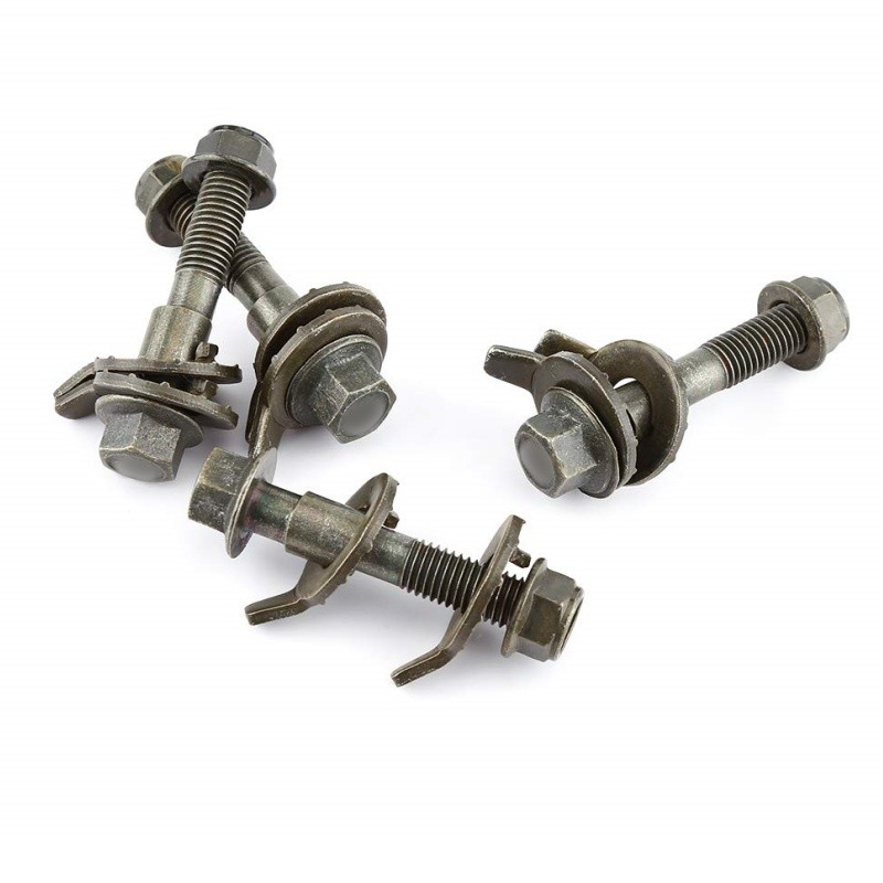 4PCS AUTO FRONT LEFT & RIGHT CAMBER BOLTS ALIGNMENT 16MM ADJUSTABLE CAM BOLT KIT