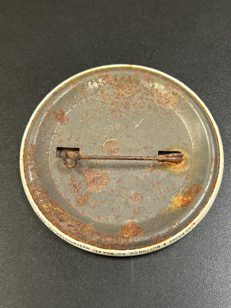 Vintage Hooker / Elwin Electronics CB Amplifier Advertisement Button 1970s