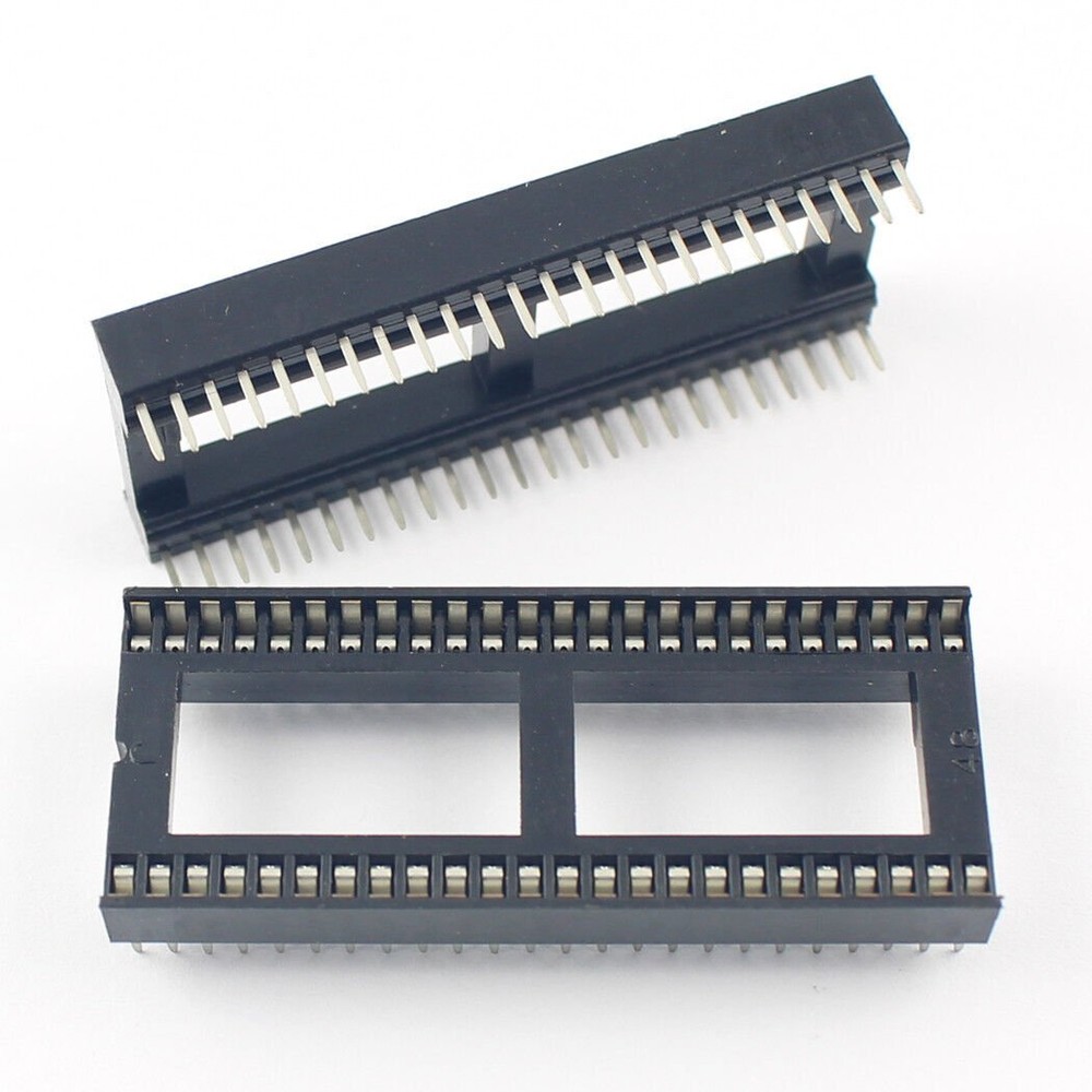 5Pcs New 1.778mm Pitch 48 Pin DIP Solder Type Wide IC Socket Adapter