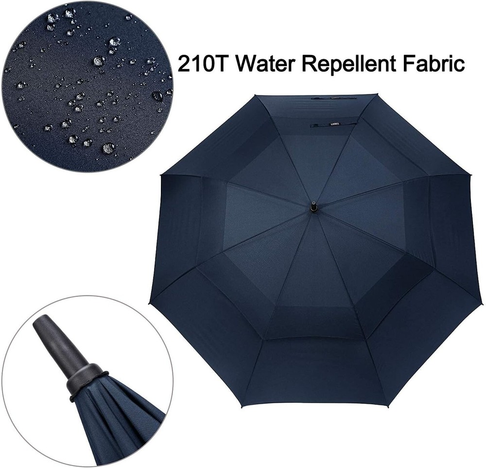 72 Inch Huge Large Oversize Golf Umbrella Automatic Open Double Canopy Windproof