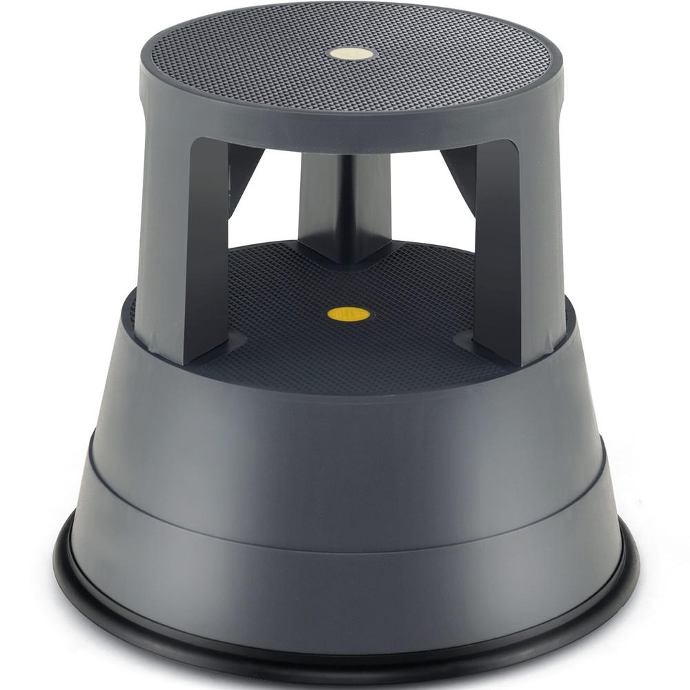 Kick Stool Rolling Step Stool w/Non-Slip Rubber Platform 330LBS Capacity Gray