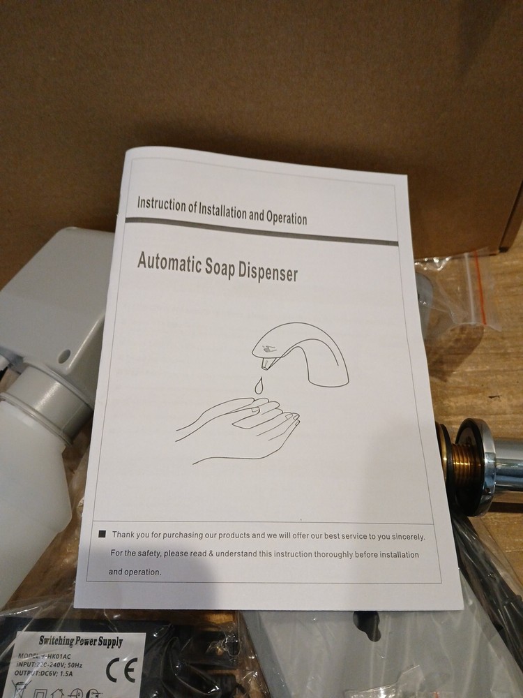 NEW Automatic Soap Dispenser Countertop Type Model AS172CP Read