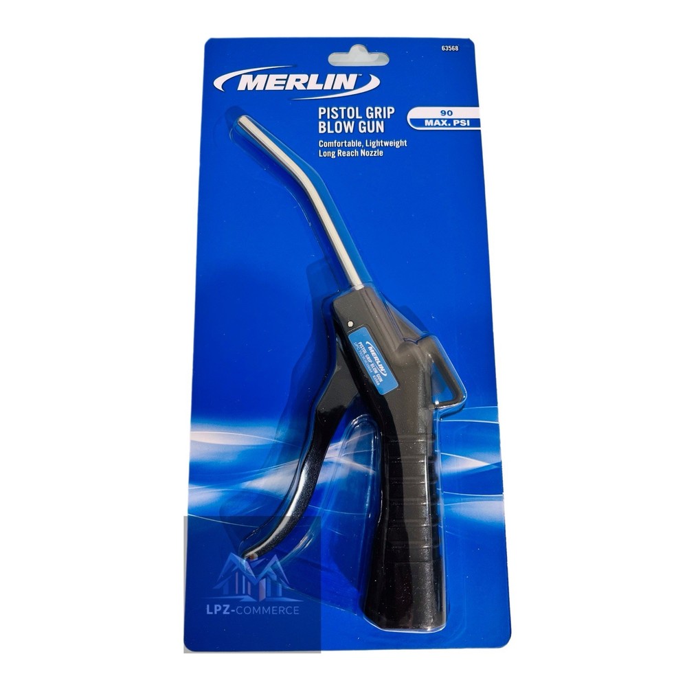 Air Blow Gun with Angled Tip, Variable-Flow Trigger & Hanger Loop