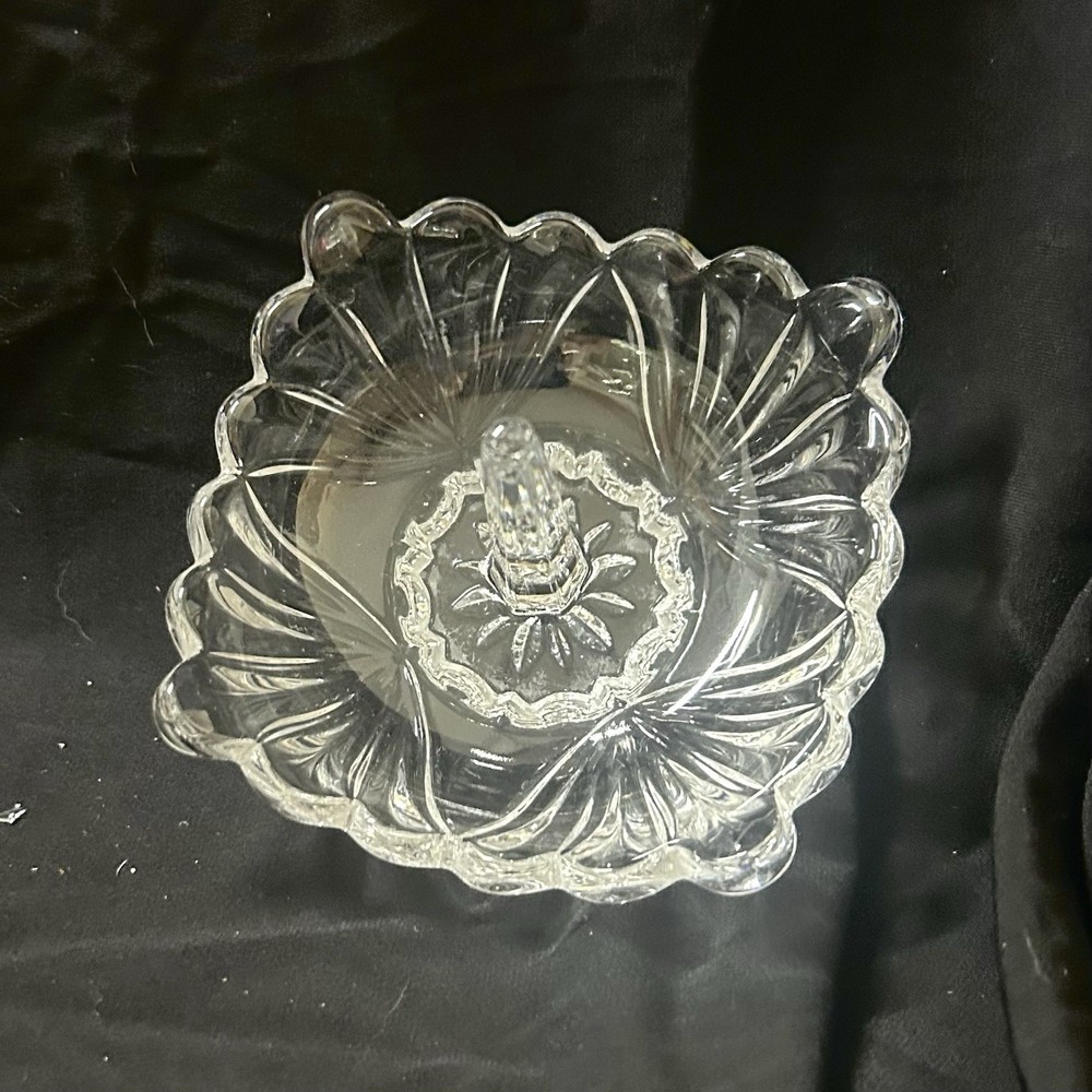 Vintage Clear Glass Ring Holder