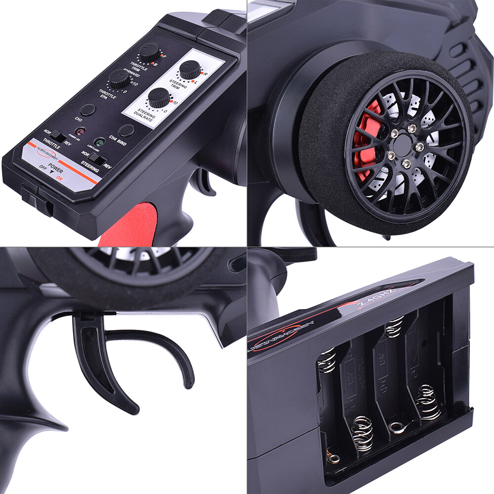 AUSTAR 2.4G 4CH Radio Remote Control Transmitter with Receiver for RC Car