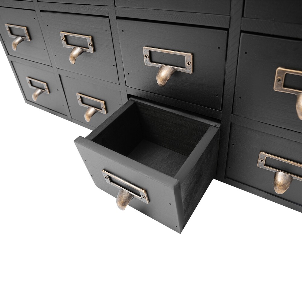 16-Drawer Storage Cabinet with Rustic Design for Organizing Essentials