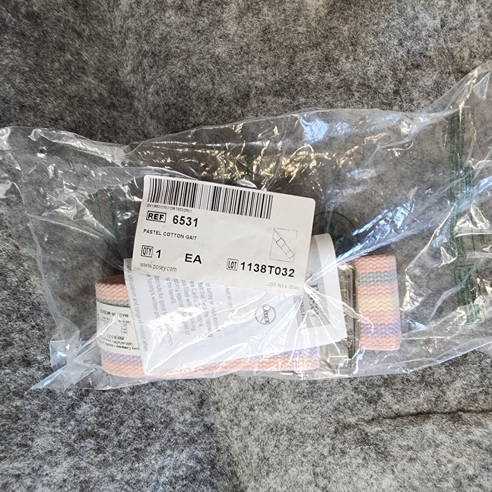 Posey Gait Belt Pastel Cotton Web 54"