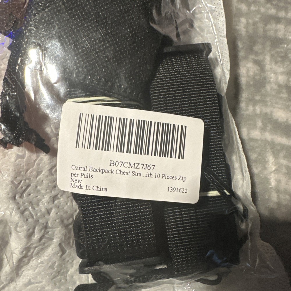 2PC Adjustable Nylon Webbing Sternum Strap Backpack Chest Harness Zipper Pulls