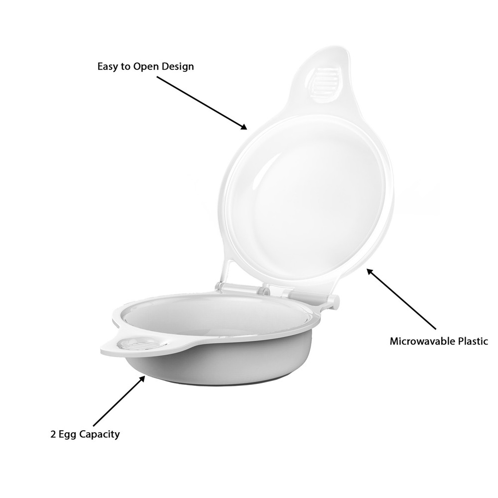 Easy Microwave Egg Maker Healthy Easy Breakfast Holds 2 Eggs