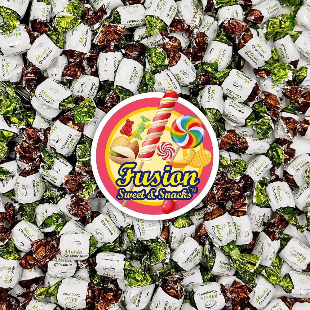 Chocolate Filled Candy - 1 Pound Bulk Bag - Arcor Chocolate Mints Hard Candy,