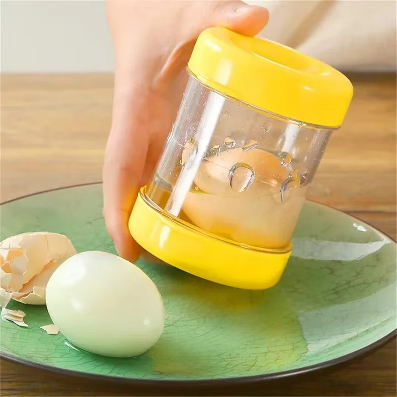 BOILED EGG PEELER TOOL – EASY EGG SHELL REMOVER, BLACK KITCHEN GADGET