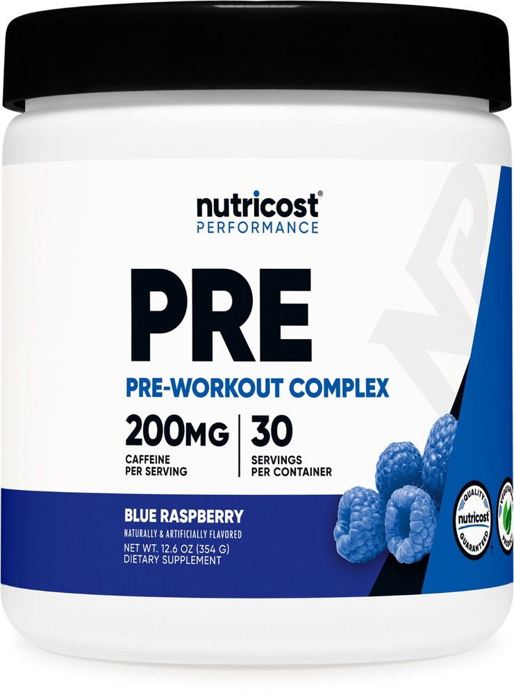 Nutricost Pre-Workout Complex Powder (Blue Raspberry) 30 Serivings