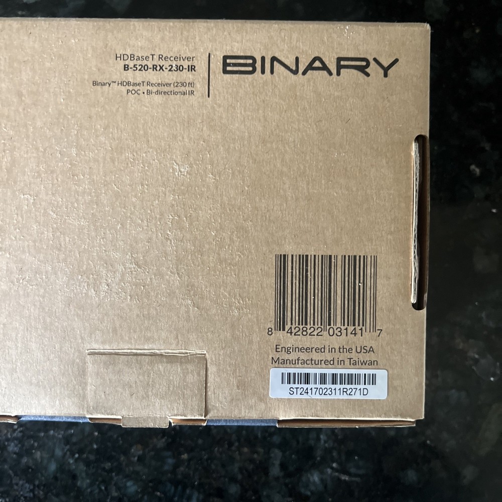 Binary B-520-RX-230-IR HDMI Extender RECEIVER Only