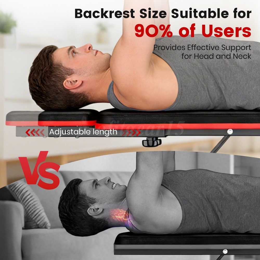Adjustable Foldable Exercise Weight Bench Workout Bench Gym With Resistance Band