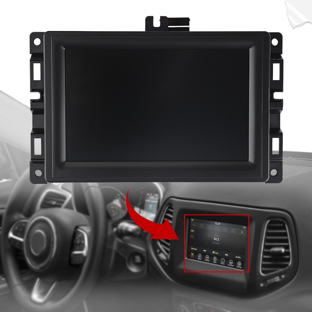 7" LCD Touch Screen Display w/ Frame Radio Navigation For 2017-2020 Jeep Compass