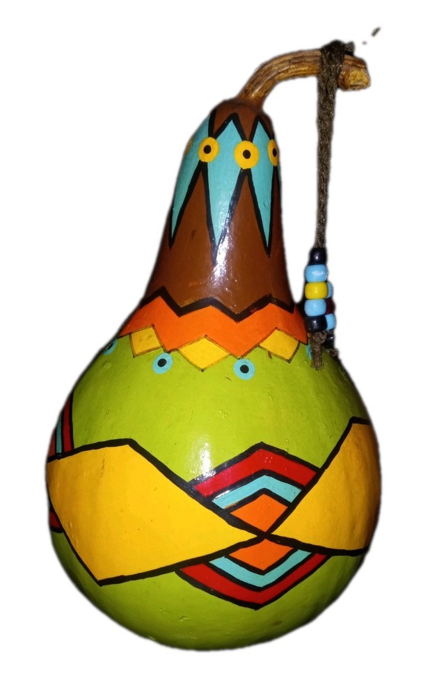 Hand Painted South Western Gourd
