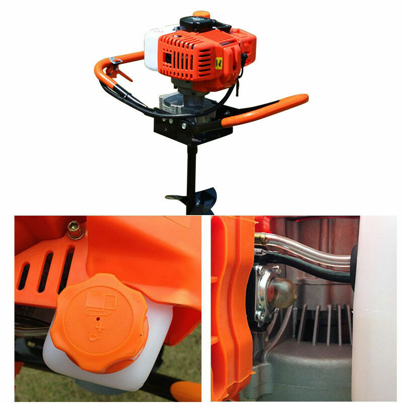 2-Stroke 52CC Earth Auger Digging Machine Gas Powered Post Hole Digger Durable
