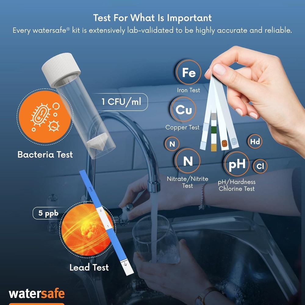 Water Testing Kit - Lead, Bacteria, pH, Nitrates